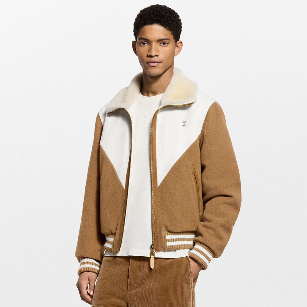 Louis Vuitton Men's Monogram Blouson With Shearling Collar 1AJBCW #334771