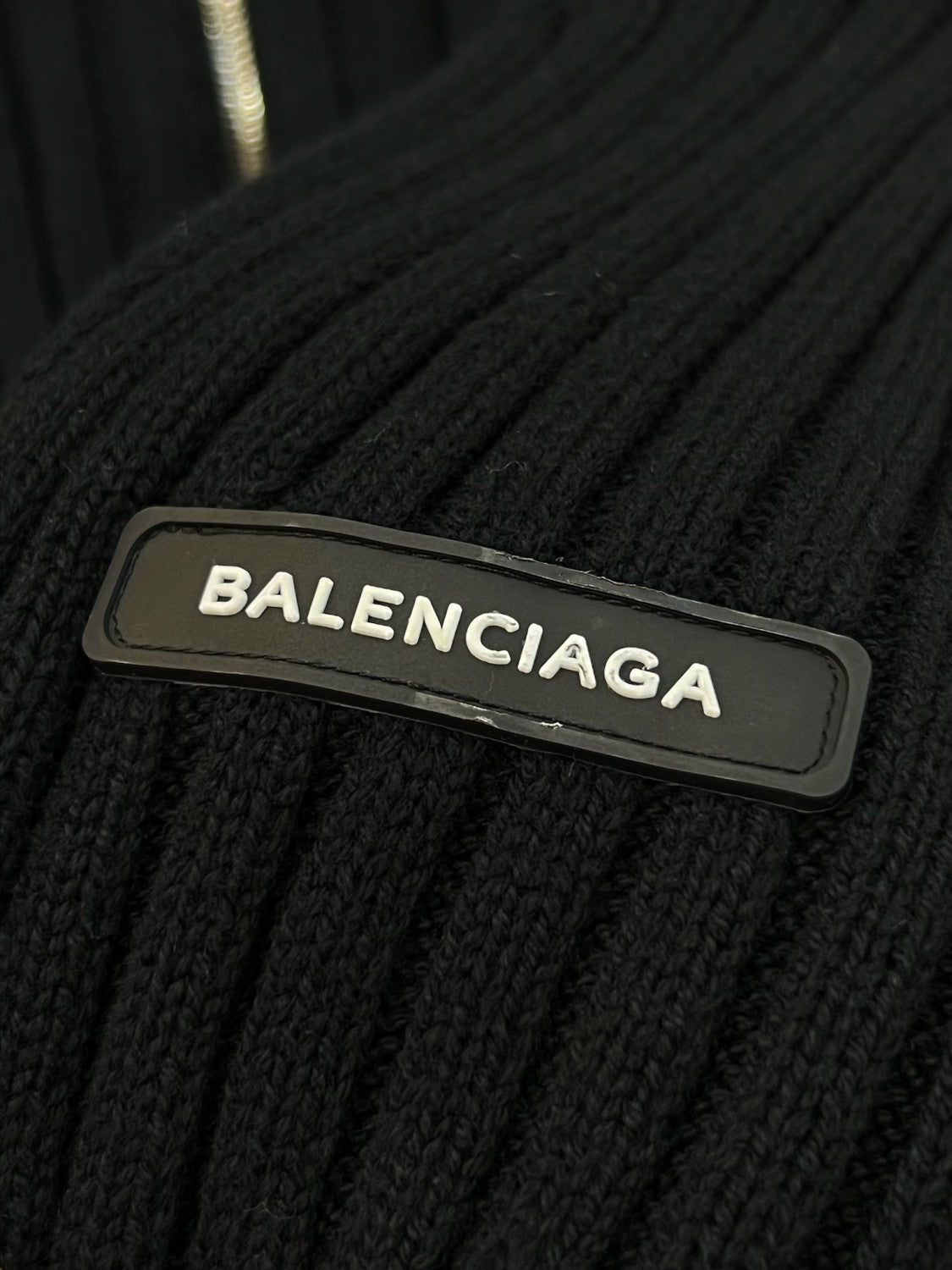 Balenciaga Men's And Women's Spring/Fall Fashion Classic Solid Color High-Neck Pullover Half Zip Ribbed Sweater #78716
