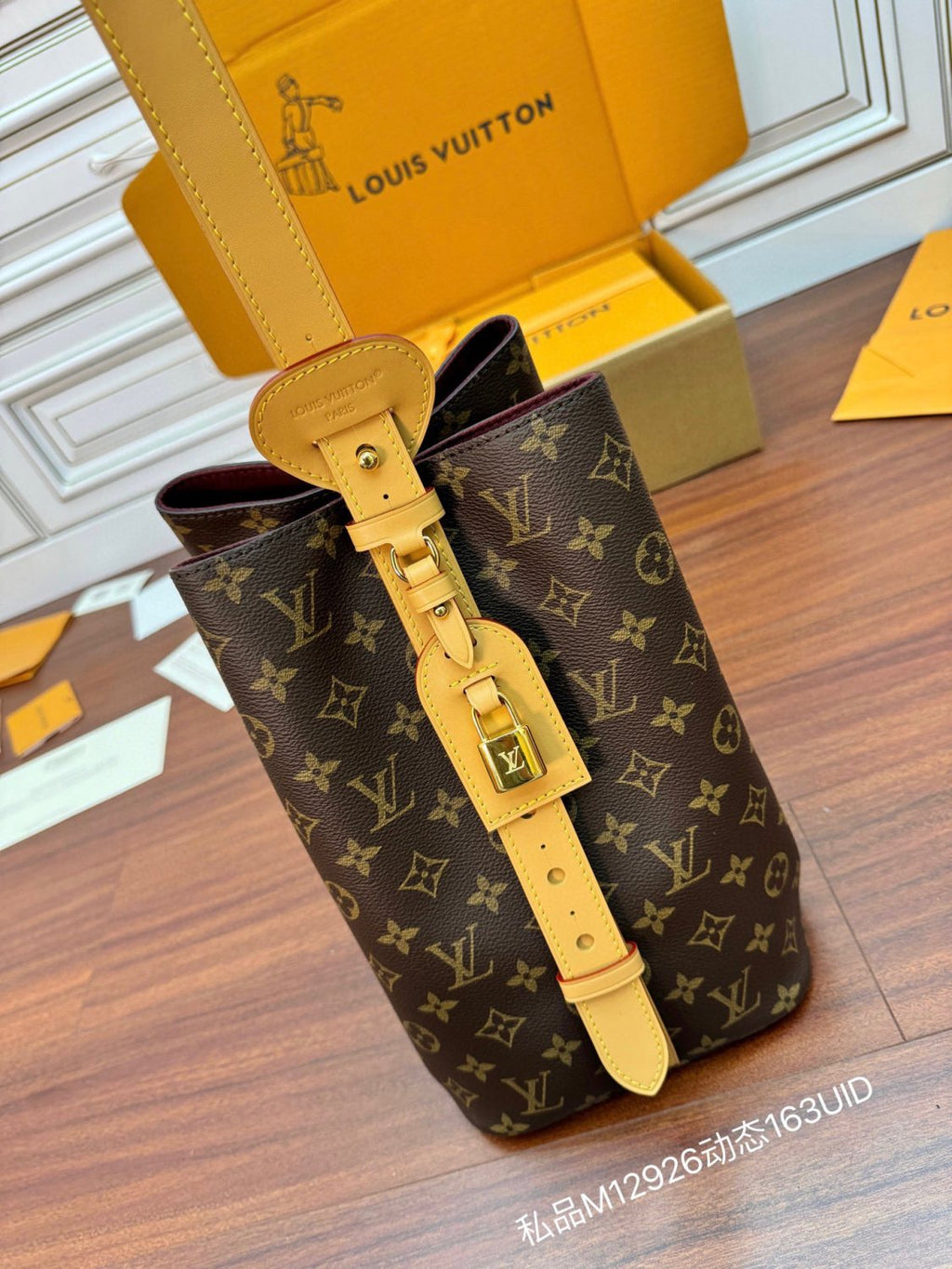 Louis Vuitton All In GM Women's Brown Letter Printed Removable Zipper Inside Pocket Coated Canvas Shoulder Tote Bag Bags #75488