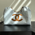 Chanel 26M Coco Beach Tote Bag In Blue Lightweight Yet Spacious With A Chain Strap That Can Be Worn Over The Shoulder Or Carried By Hand Bags Lady #197129