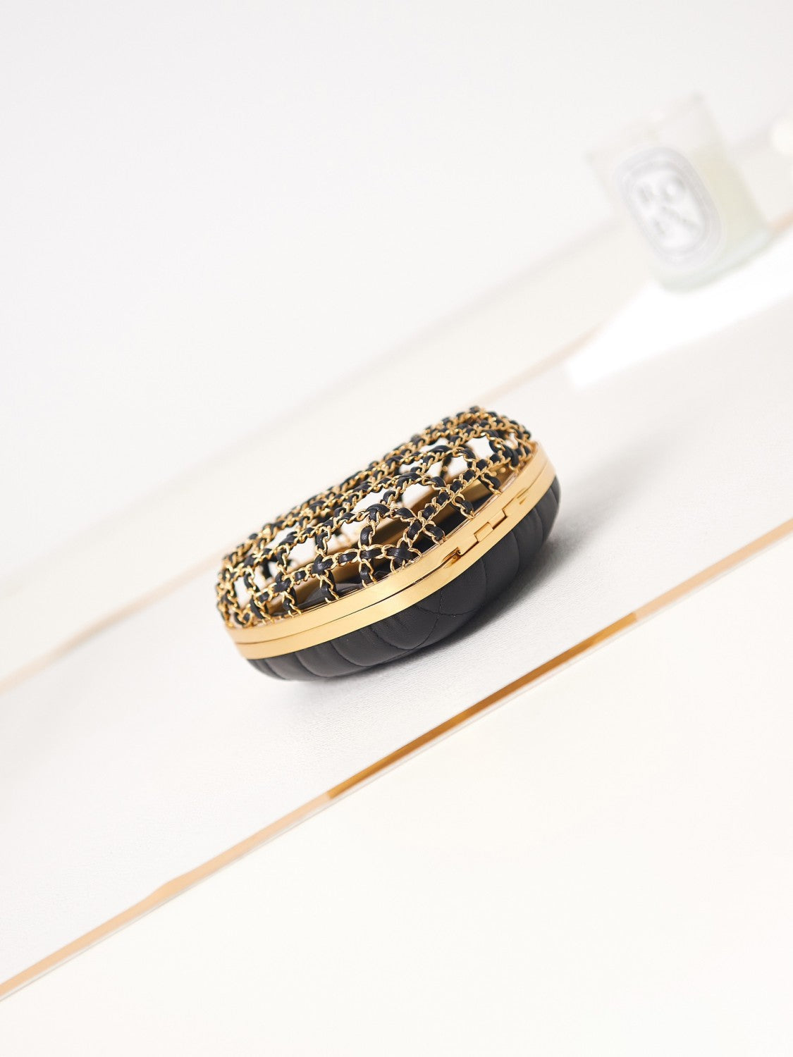 Chanel Women's Hollow-Design Chain Heart Clutch Bag Casual Leather Solid-Color Evening Bag Single-Shoulder Crossbody Bag Bags AS4027-B10729-94305 #81563