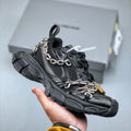 Balenciaga Men's Women's 3XL Sneakers Kids' Heart Lock Doing Old Tie Low Retro Dad Shoes Solid Color Trend Casual Shoes Ngvp #1443