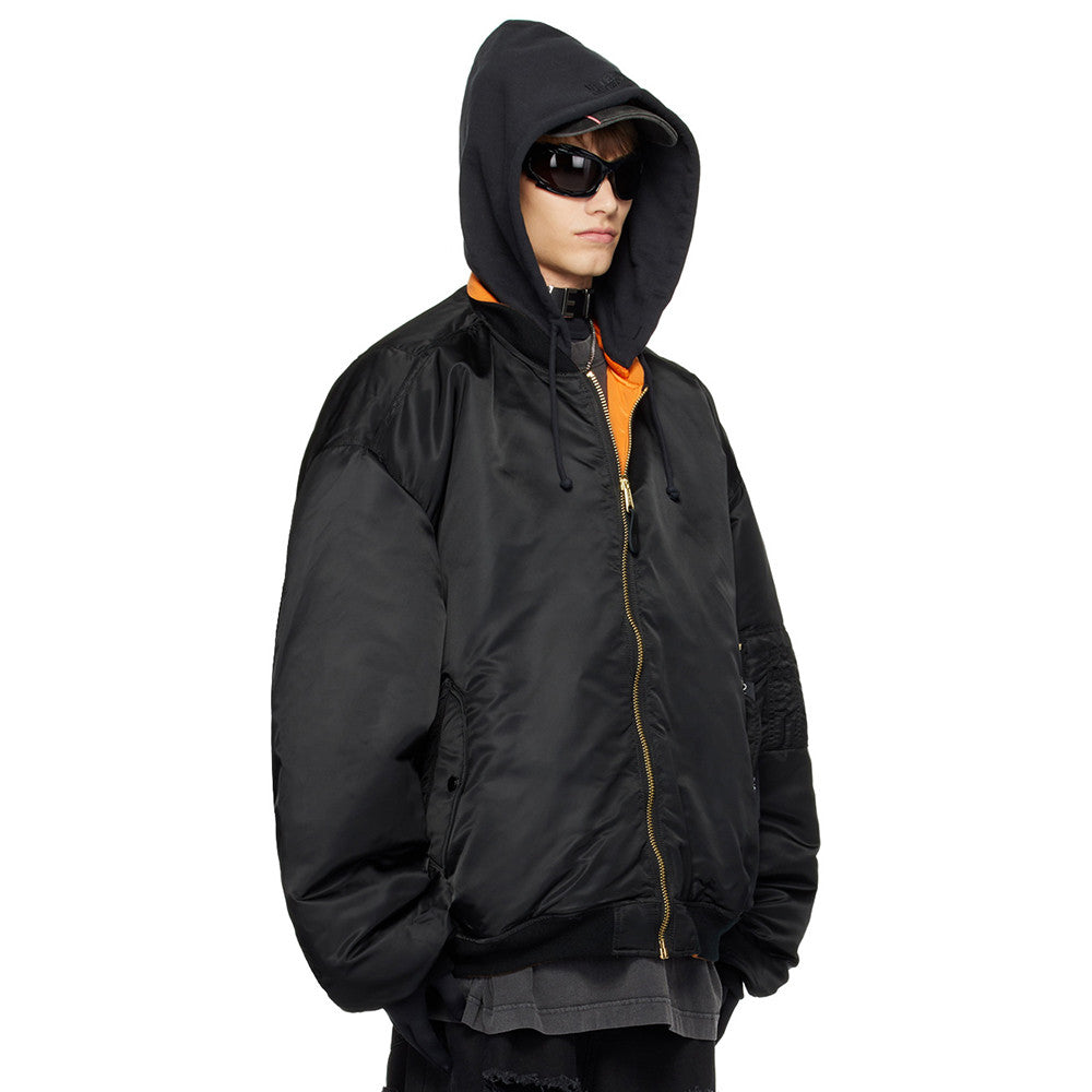 VETEMENTS Black Alpha Industries Edition Reversible Bomber Jacket #336747