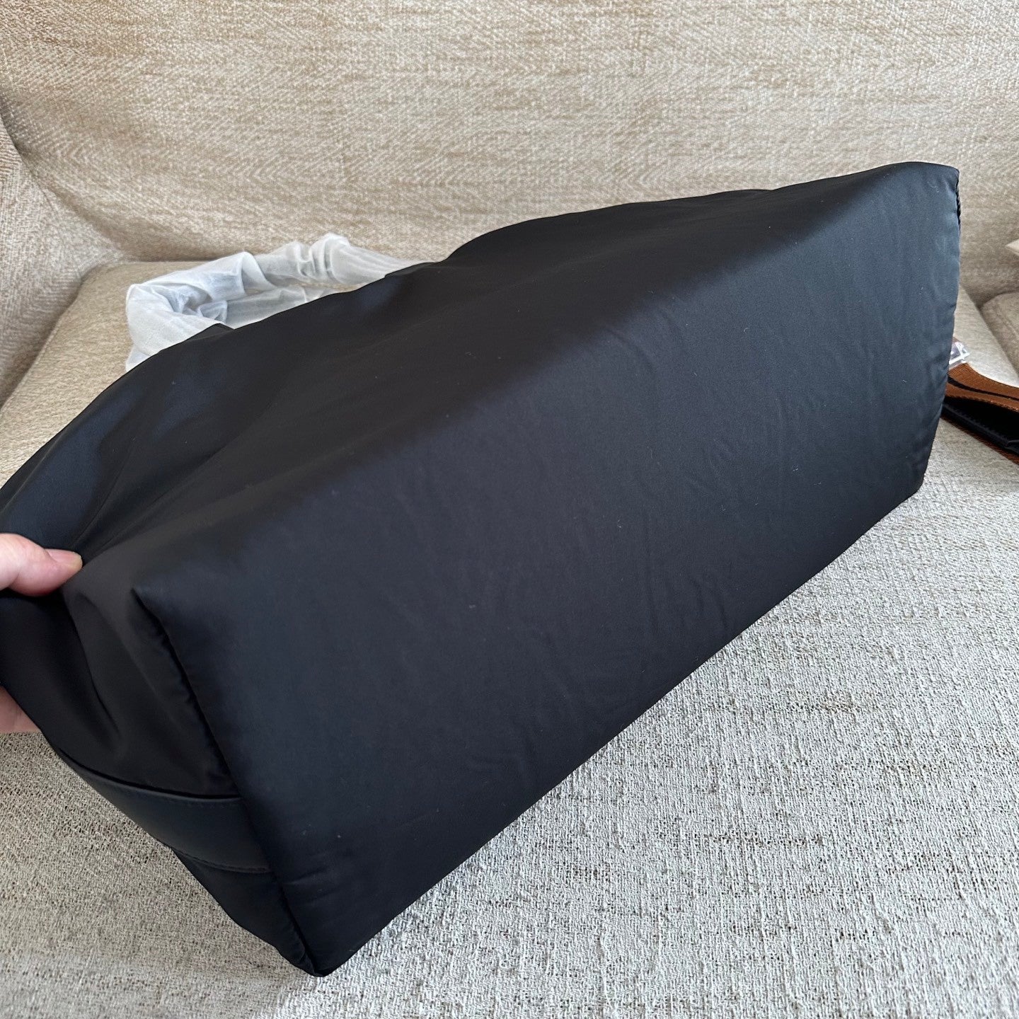 Zegna Ranglan Handbag Bags Black Technology Fabric Luggage Bag # 195388
