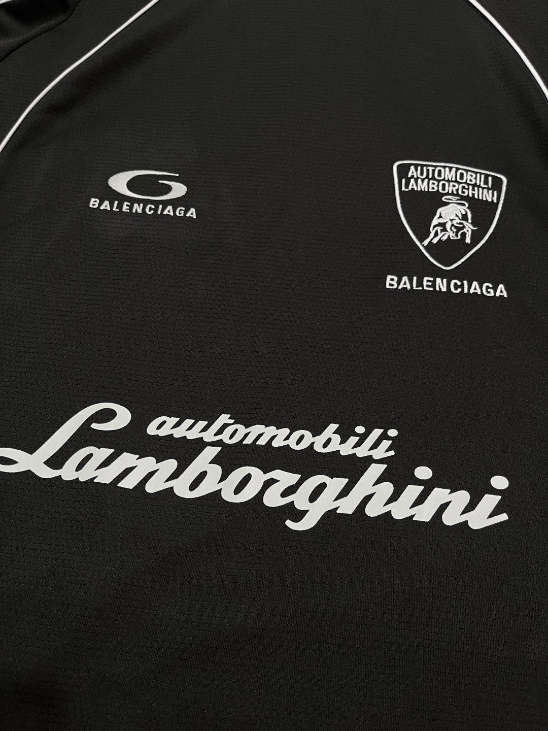 Balenciaga I Automobili Lamborghini Oversized Soccer Men's Summer Short Sleeved T-shirt In Black Mesh Jersey Casual Shorts Set Suit #77457
