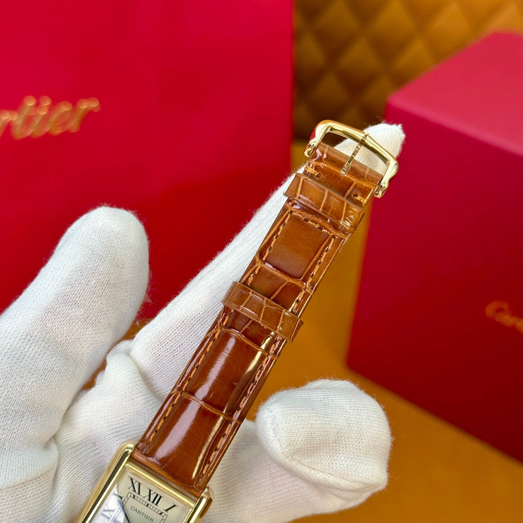 Cartier Tank Series Fashion Strap Watch #21767