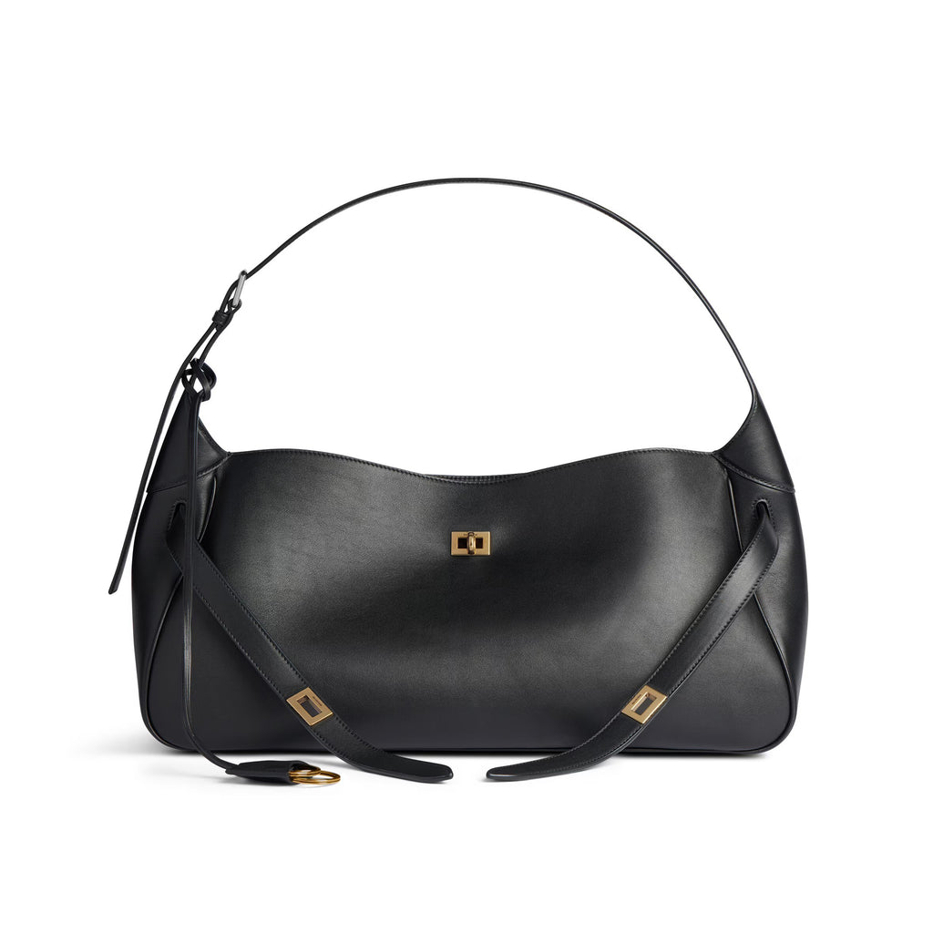 Balenciaga Women's Bel Air Series Large Leather Handbags Solid Color Casual Shoulder Bag Bags 8057602ABAW1000 Ngvp #9932