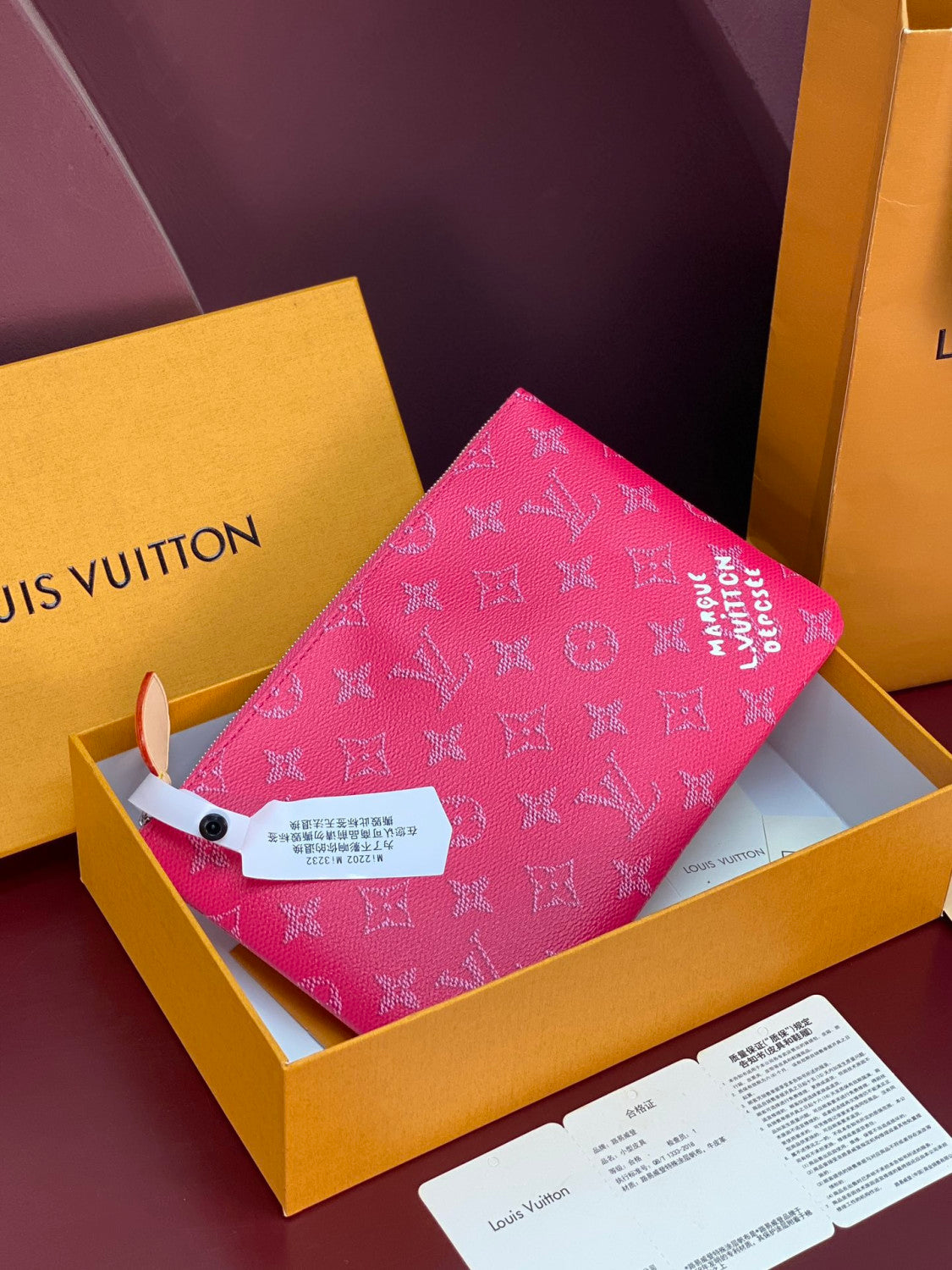 LOUIS VUITTON Medium Key Wallet Monogram Heritage Canvas Chain Hook Zipper Mini Wallet Bag Bags  Key Pouch M27109 #82262A