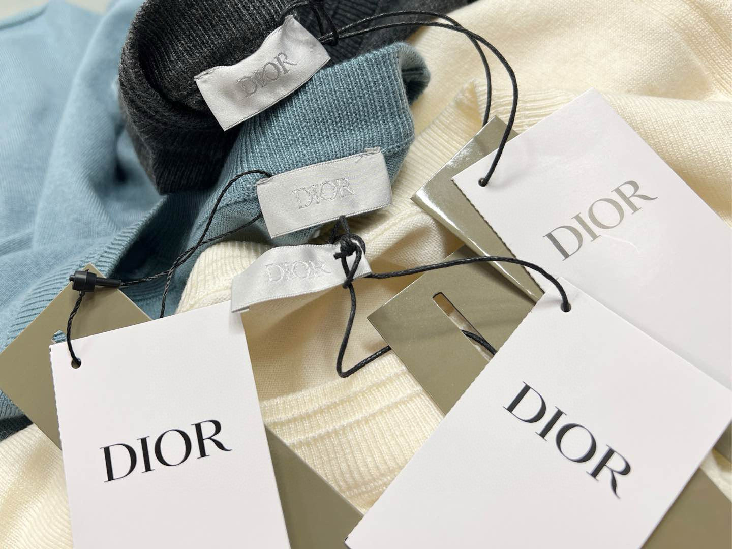 Dior Men's Summer Logo Embroidery Loose Solid Color Round Neck Cotton Short Sleeve T-Shirt #74925