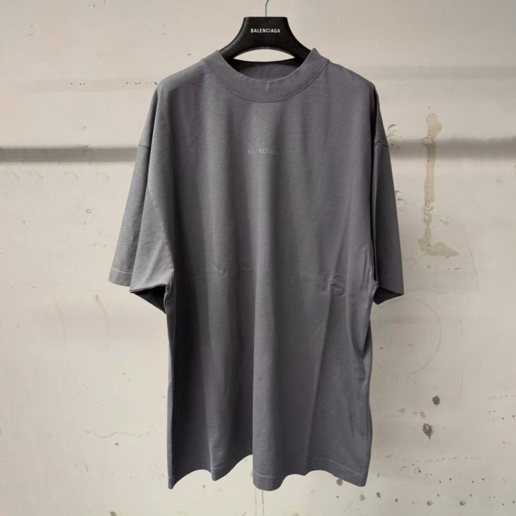 Balenciaga Men's Summer Solid Colour Letter Print Round Neck Cotton Short Sleeve T-Shirt #76722