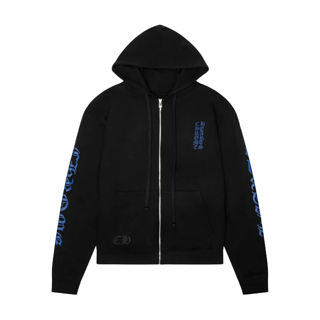 Chrome Hearts Men's & Women's Spring/Fall Letter Print Zipper-Front Warm Solid-Color Long-Sleeve Hooded Sweatshirt Jacket #81736