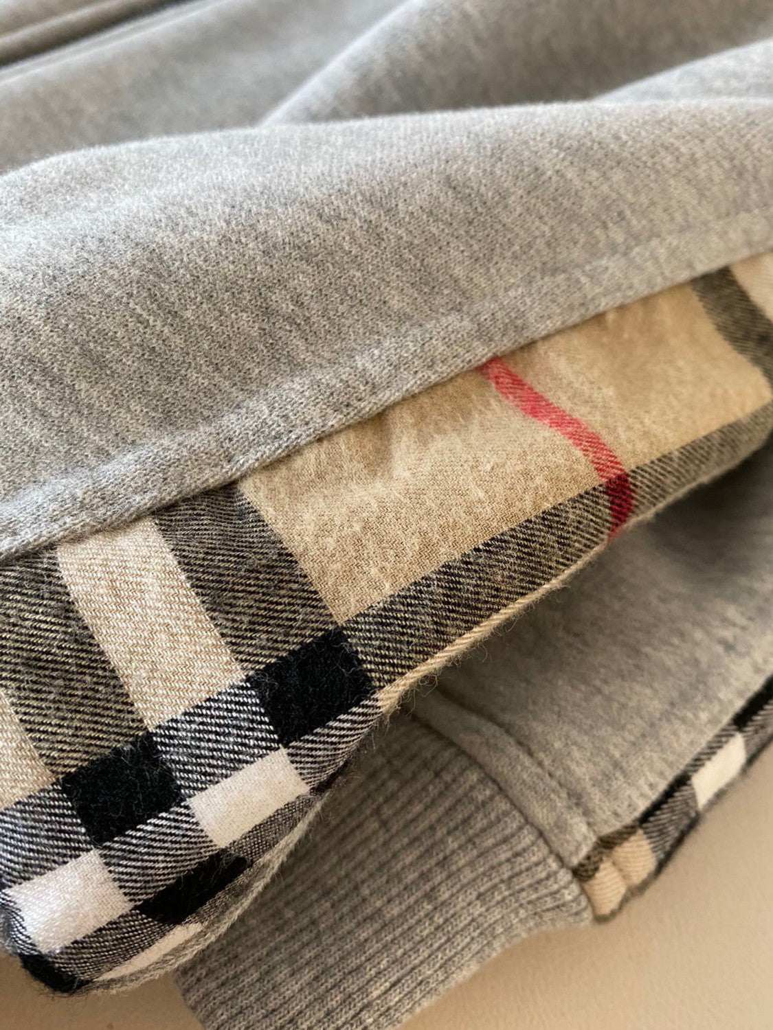 Burberry Zip Sport Hooded Sweatshirt Grey #96111