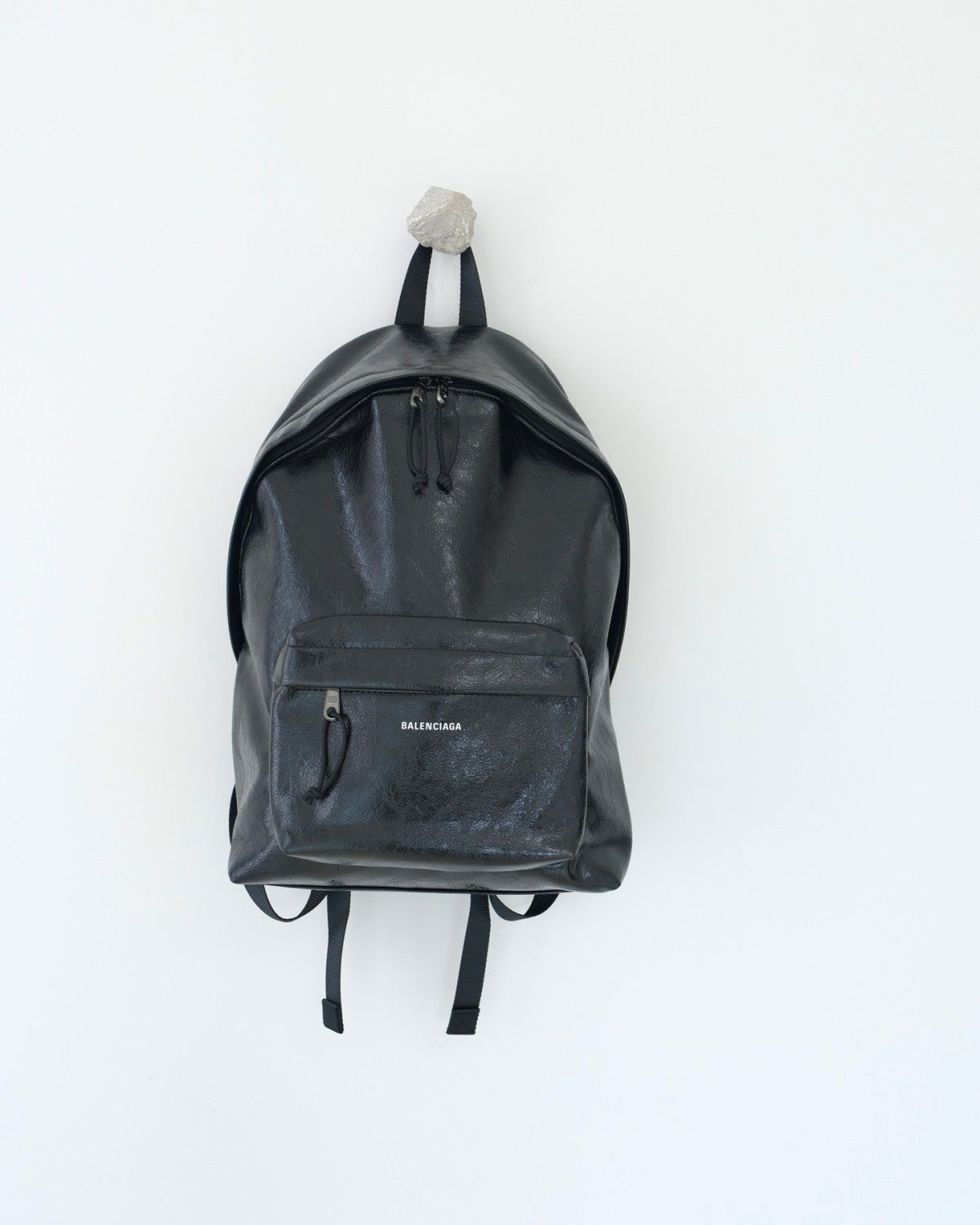 Balenciaga Explorer Men's Solid Color Letter Print Oil Wax Leather Book Bag Backpack Bags #77327