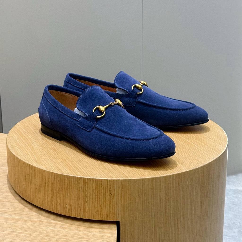 GUCCI Men's Spring/Fall Fashion Casual Round Toe Slip On Flat Low Top Horsebit Loafers Shoes #79272