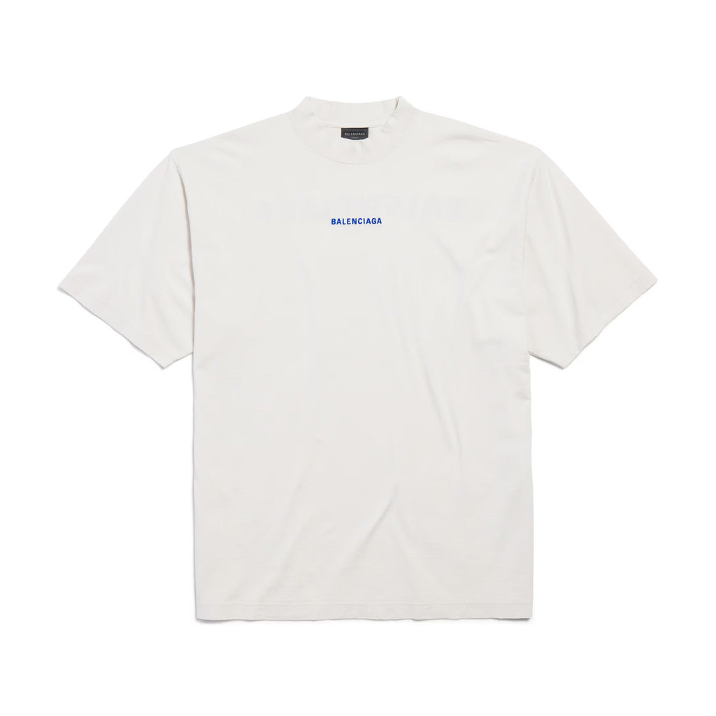 Balenciaga Men's And Women's Summer Solid Color Embroidered Letter Print Cotton Crew Neck Short Sleeve T-shirt #77879
