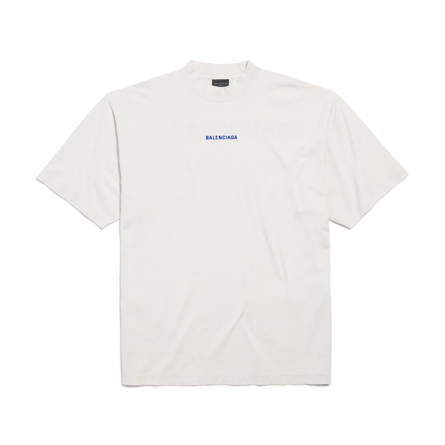 Balenciaga Men's And Women's Summer Solid Color Embroidered Letter Print Cotton Crew Neck Short Sleeve T-shirt #77879