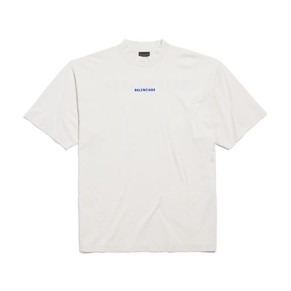 Balenciaga Men's And Women's Summer Solid Color Embroidered Letter Print Cotton Crew Neck Short Sleeve T-shirt #77879