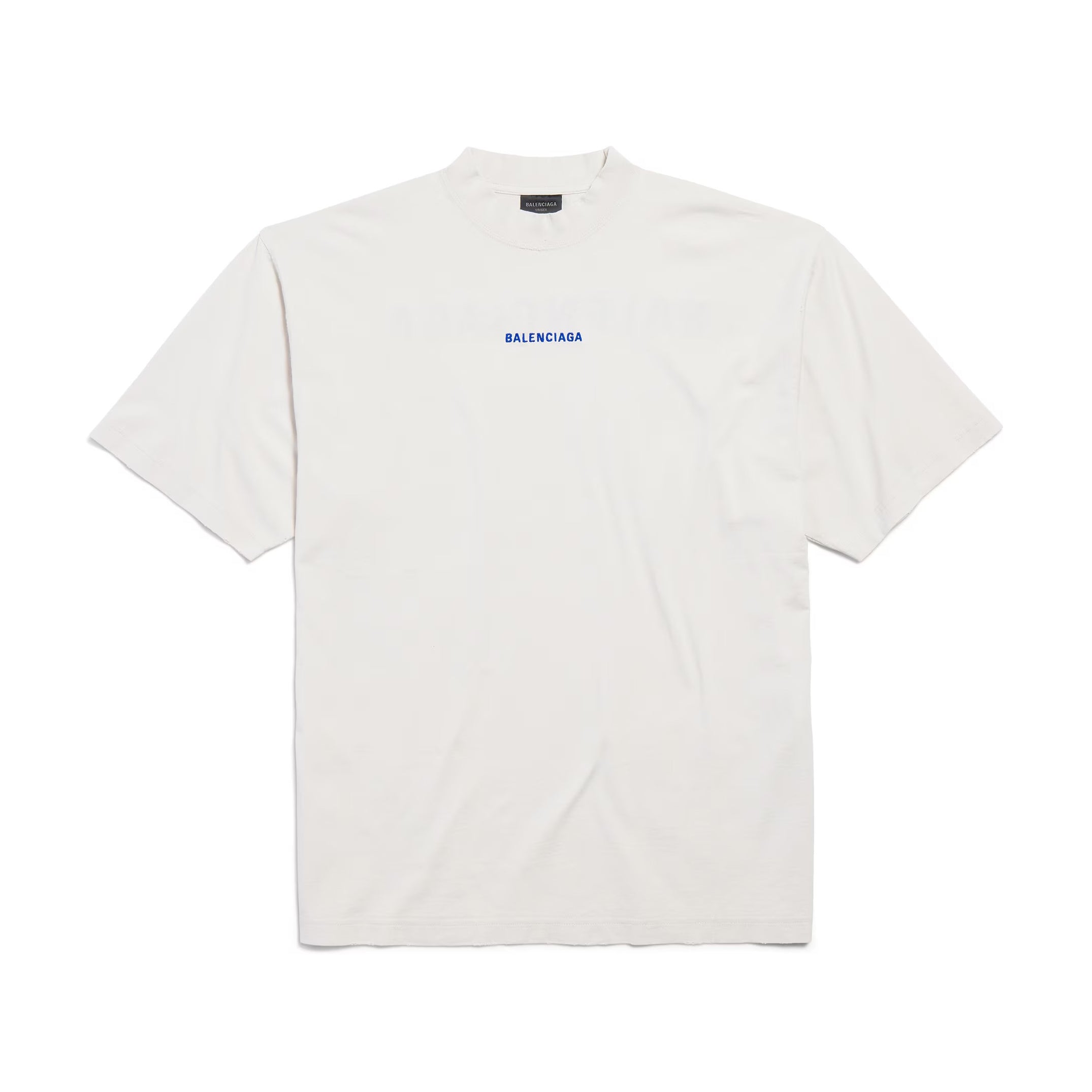 Balenciaga Men's And Women's Summer Solid Color Embroidered Letter Print Cotton Crew Neck Short Sleeve T-shirt #77879