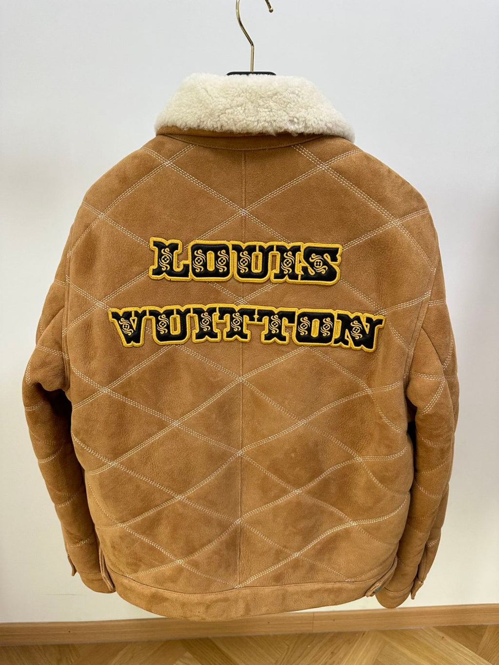 Louis Vuitton Men's Winter Logo Embroidery Wool Lapel Zipper Long Sleeve Jacket #73553