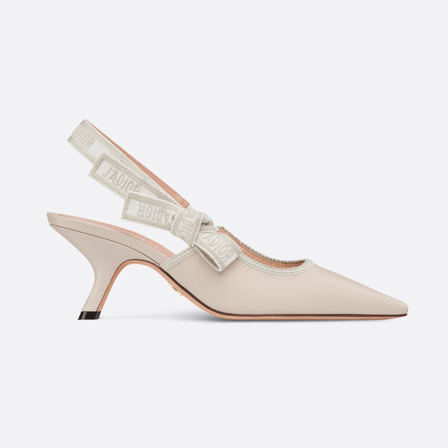 Dior Women's J'Adior Slingback Pump Embroidered Bow Leather Solid Color High-Heel Shoes Spring. Summer. and Fall Pointed-Toe Stiletto Casual Shoes Heel Height: 6.5 cm #81471