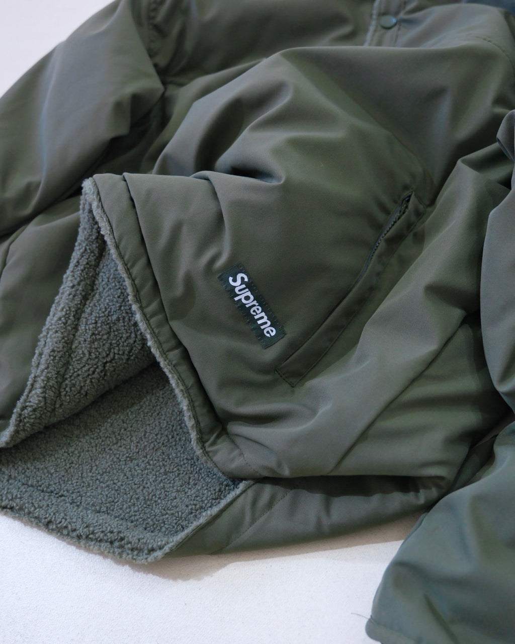 Supreme Polartec Shearling Reversible Pullover #334838