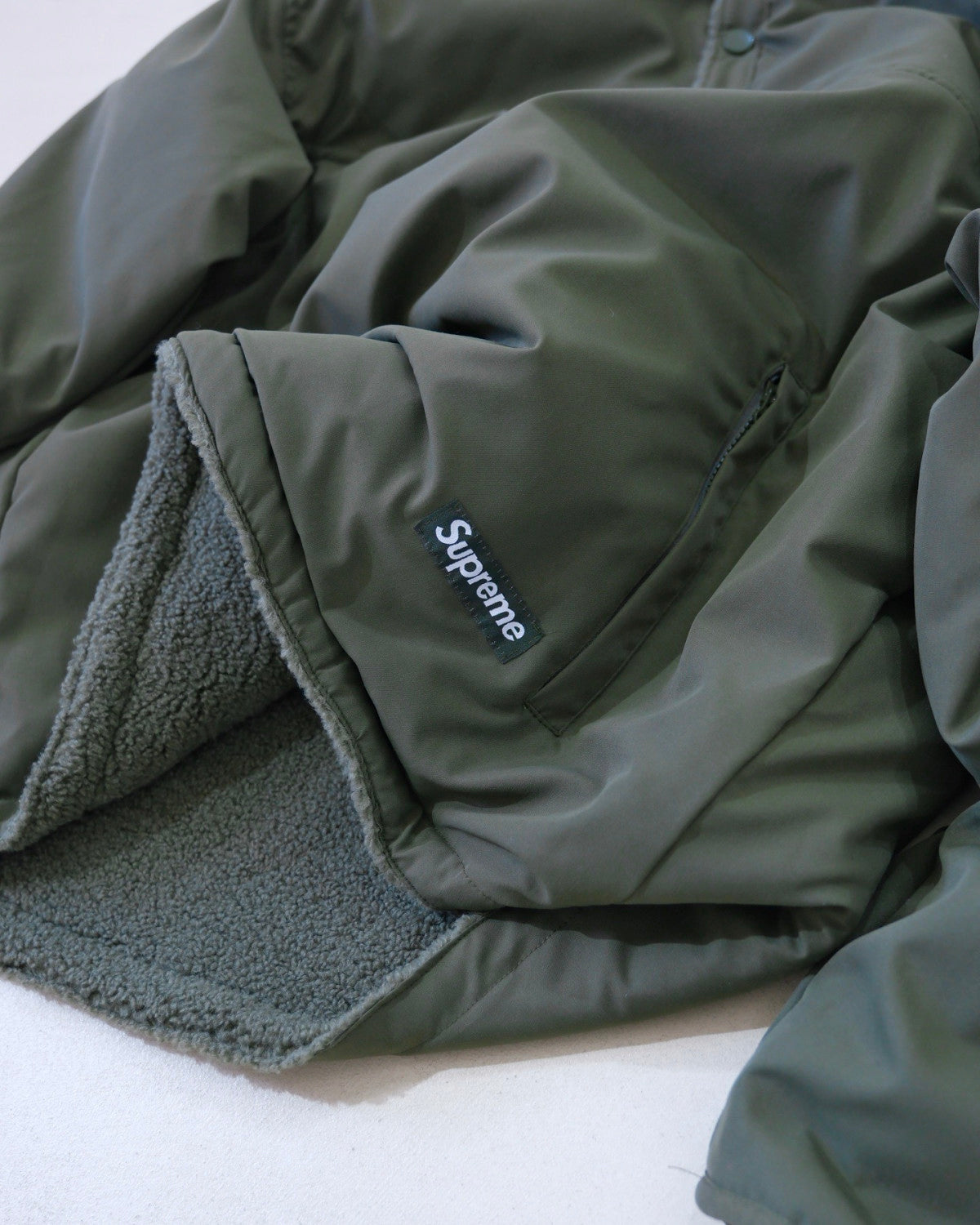 Supreme Polartec Shearling Reversible Pullover #334838