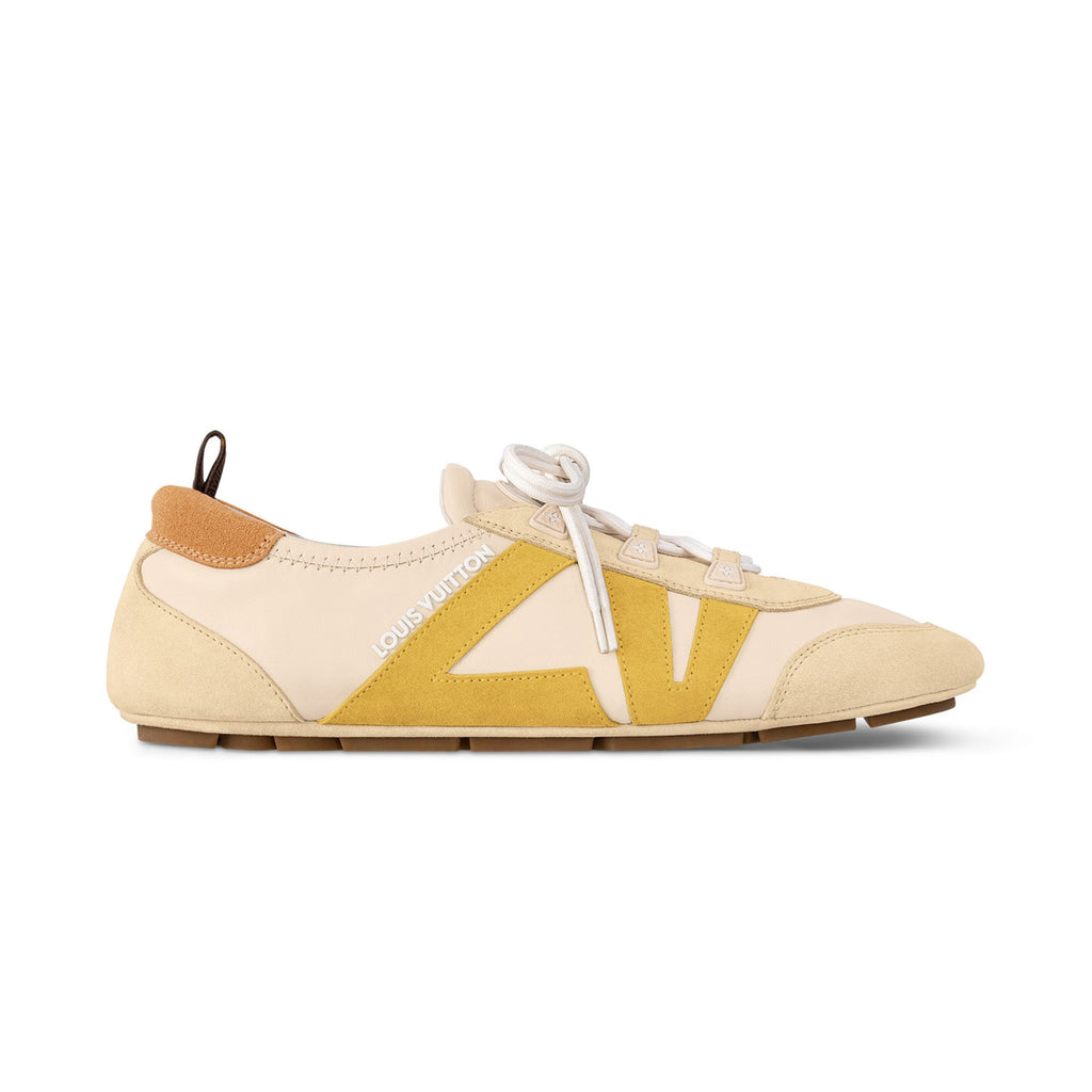 Louis Vuitton SNEAKERINA Women's Four Seasons Colorblocking Round Toe Lace Up Sheepskin Low Top Ballet Derby Shoes #77422