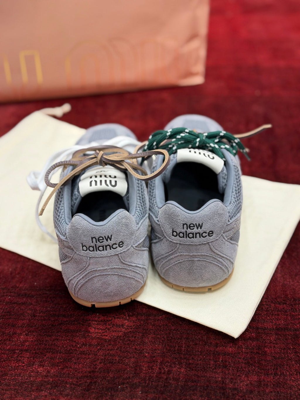 New Balance X Miu Miu 530 Sl Leather Sneakers #336509