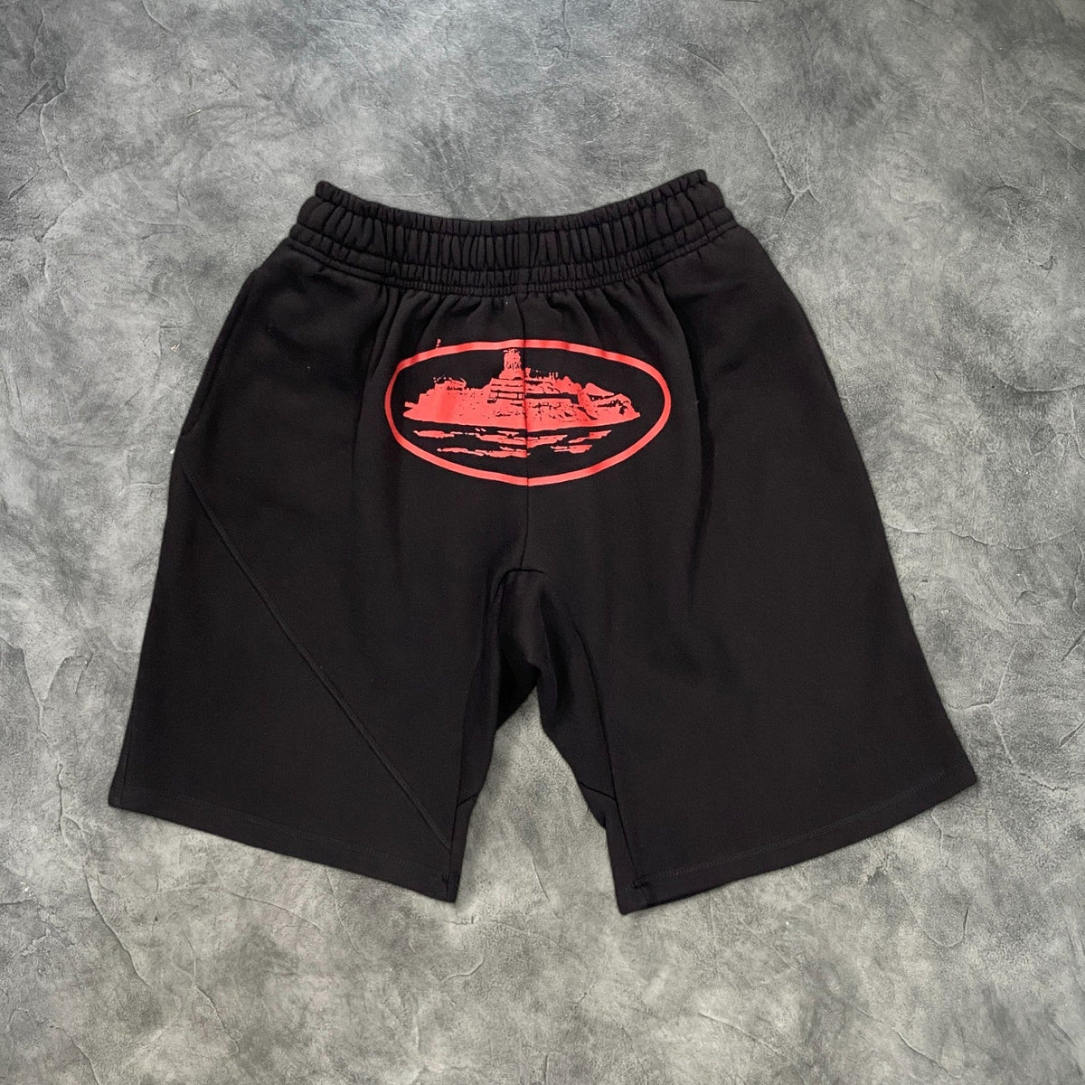 Corteiz Alcatraz Basic Shorts Black/Red
