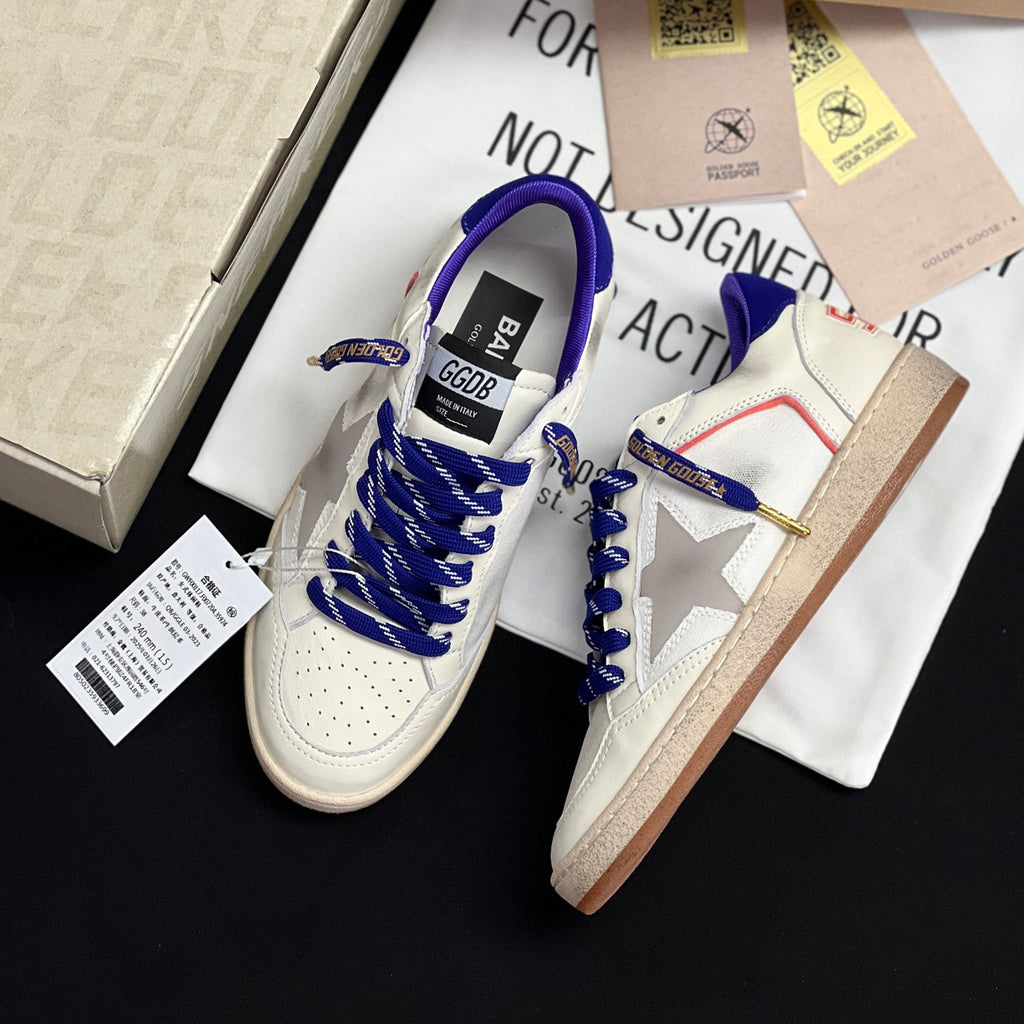 Golden Goose Women's Solid Color Retro Old Dirty Shoes Low Top Lace Up Sneakers #76319