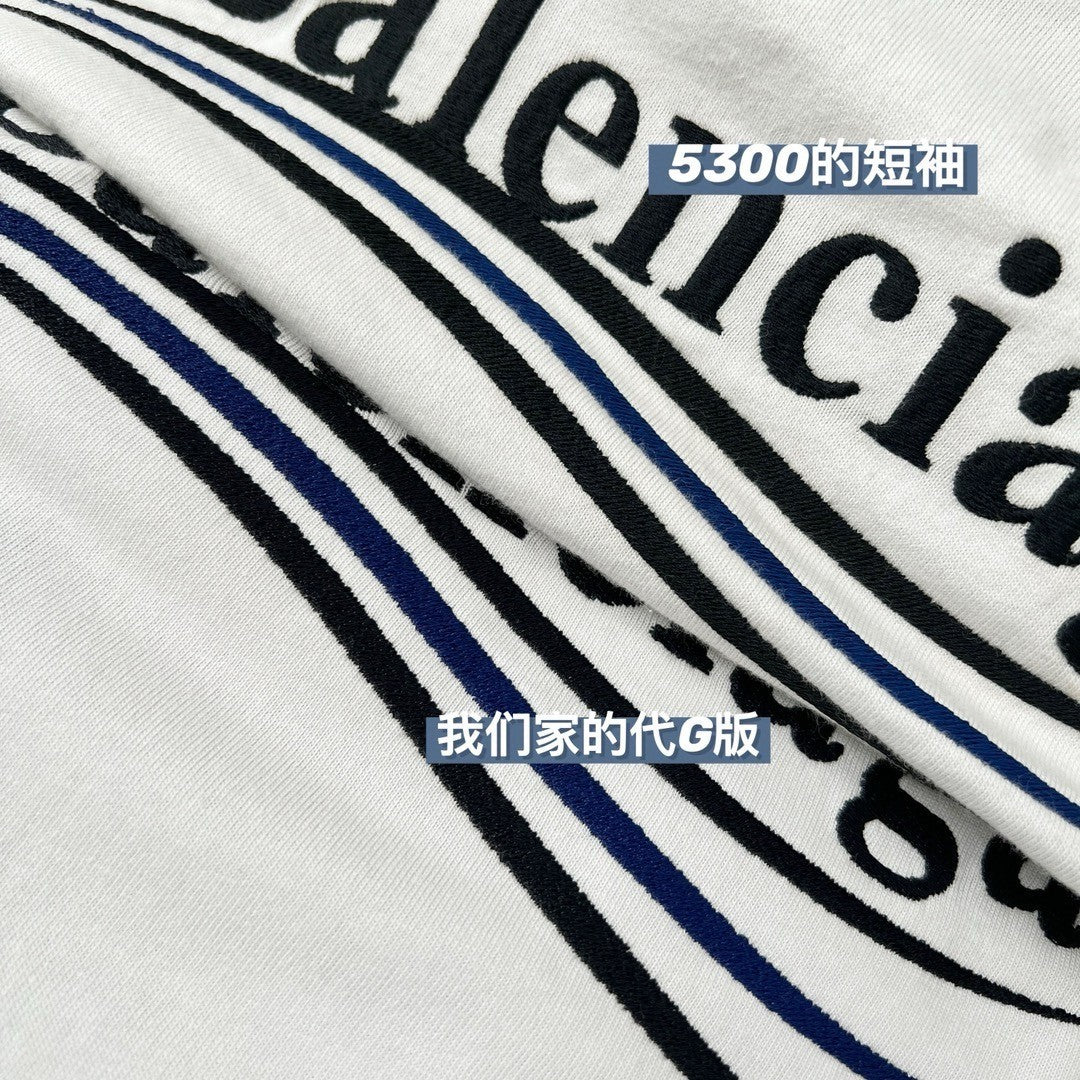 Balenciaga Men's Women's Summer Letter Printed Round Neck Solid Color Cotton Loose Short Sleeve T-Shirt #71584