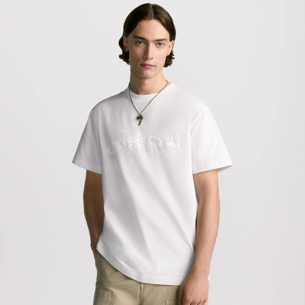 Dior Men's Summer Embroidered Print Solid Color Cotton Crew Neck Short Sleeve T-Shirt #77831