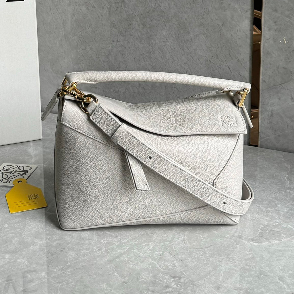 Loewe Women's Fashion Classic Solid Color Small Mini Soft Grained Cowhide Leather Puzzle Handbag Tote Shoulder Bag Bags A510P88X16-9567 #78731
