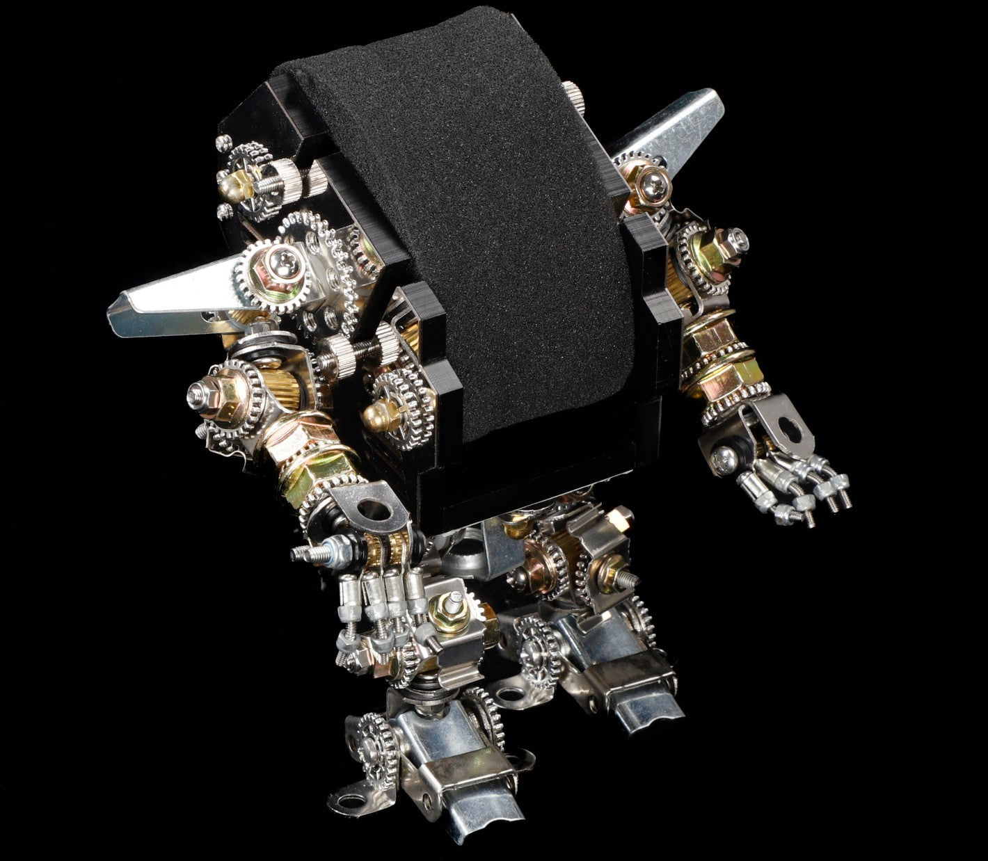 Rolex Men's Automatic Movement Modified Punk Robot Black Strap Mechanical Watch #75378