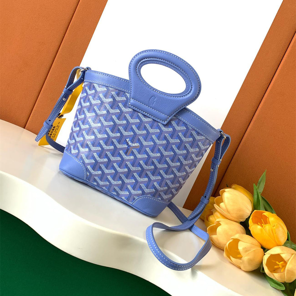 GOYARD Beluga Women's Y-shaped Floral Print Adjustable Detachable Shoulder Strap Canvas And Calfskin Shoulder Mini Bag Crossbody Handbag Bags #77441