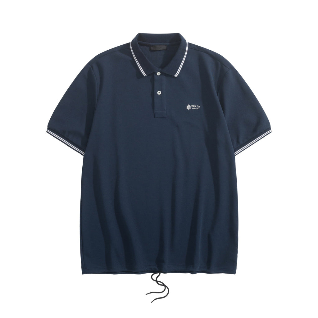Prada Logo Embroidered Drawstring Polo #377664