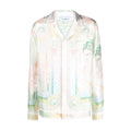 Casablanca Men's Summer Portrait Print Lapel Long Sleeve Single Breasted Shirt #73579