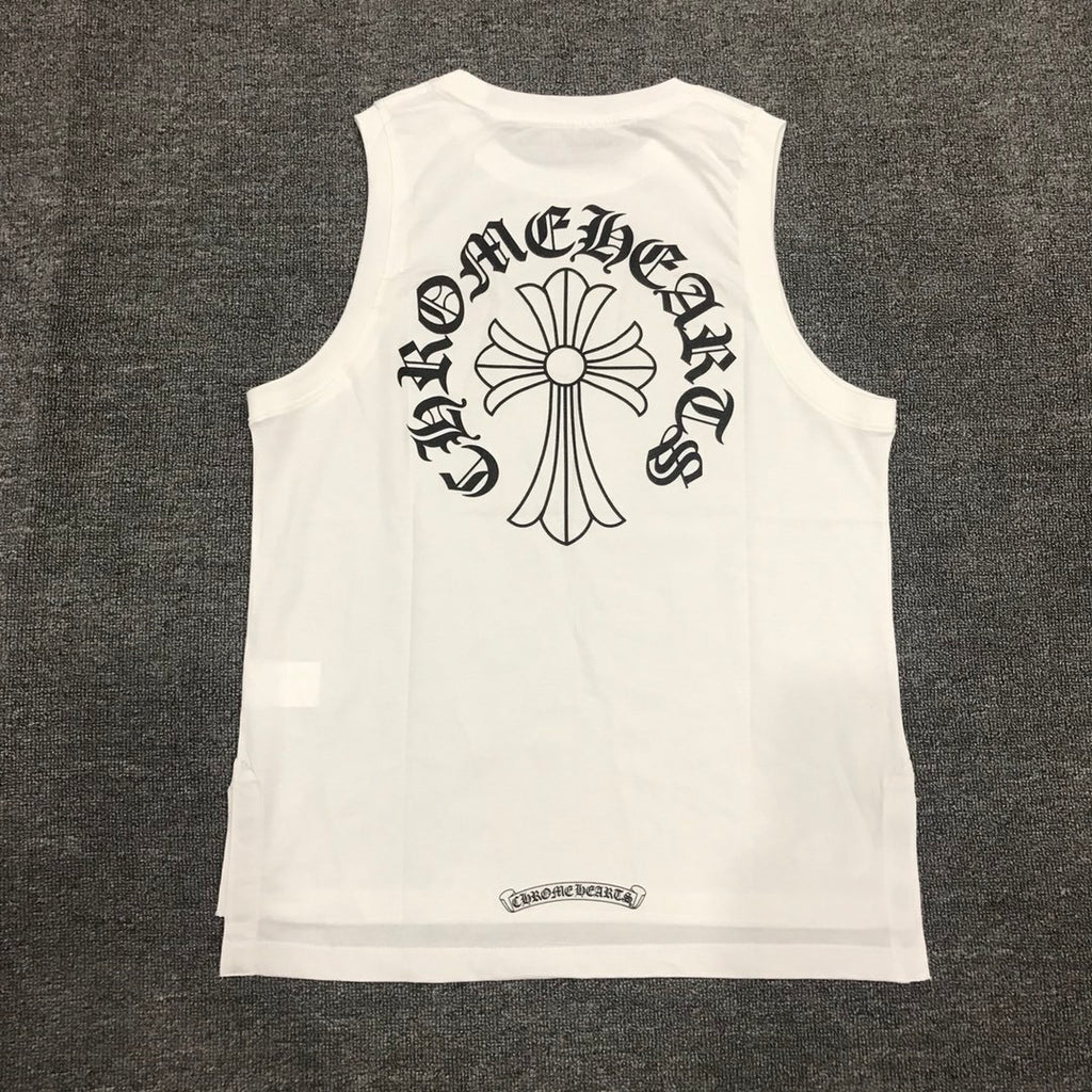 Chrome Hearts Men's Summer Logo Letter Print Round Neck Pullover Sleeveless Tank Top Vest #72262