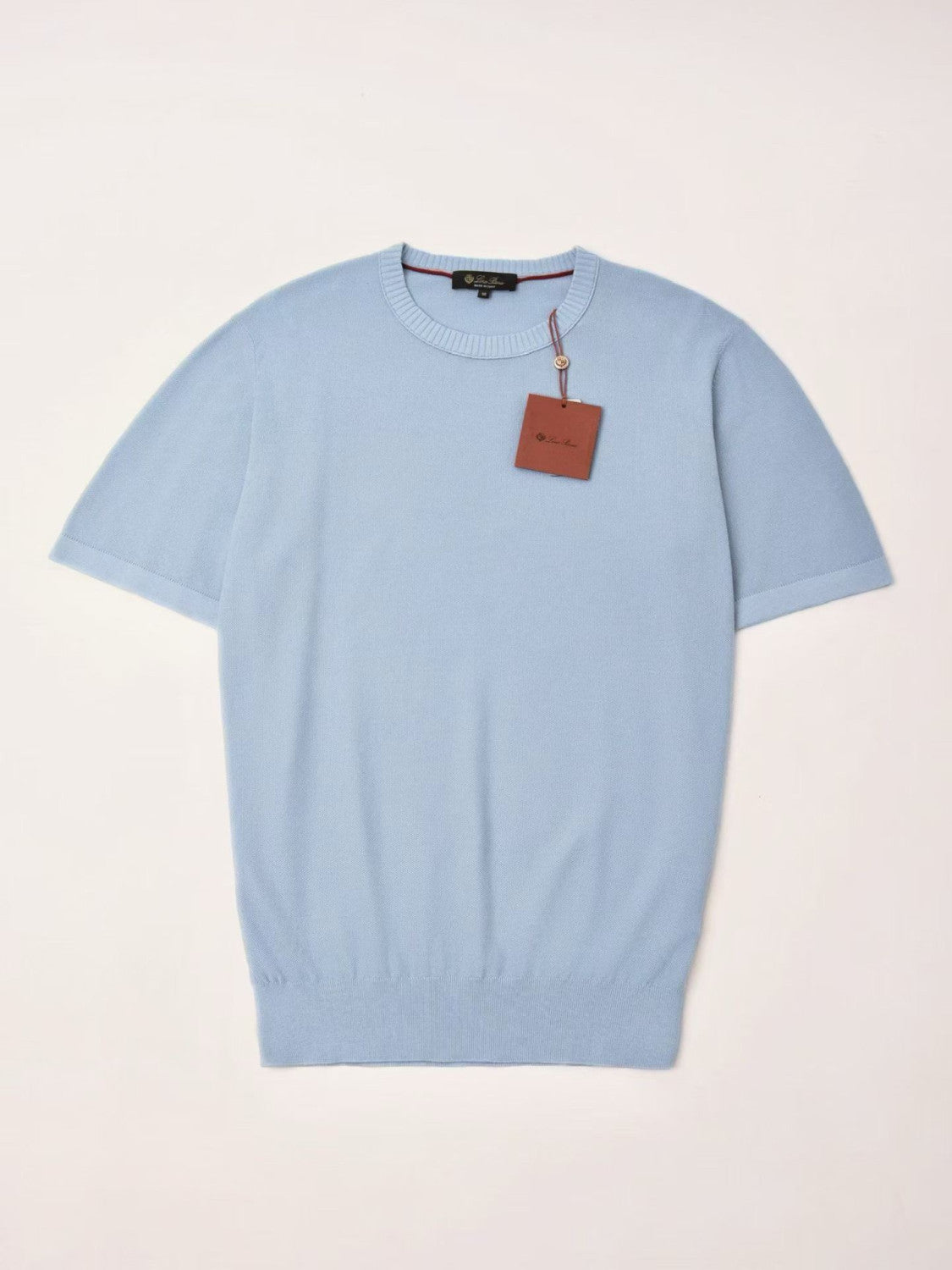 Loro Piana Solid Color Round Neck Pullover Short Sleeve T-shirt #377035