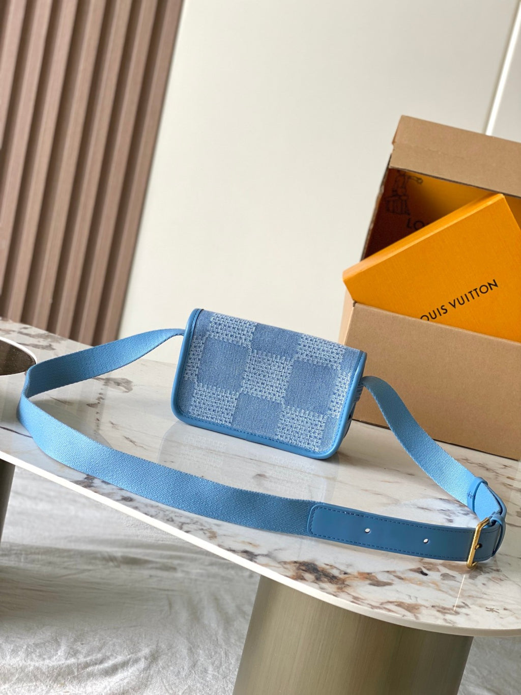 Louis Vuitton Speedy 18 Bandoulière Handbag Men's Women's Mini Crossbody Denim Embroidered Small Bag Bags N00208 #77283
