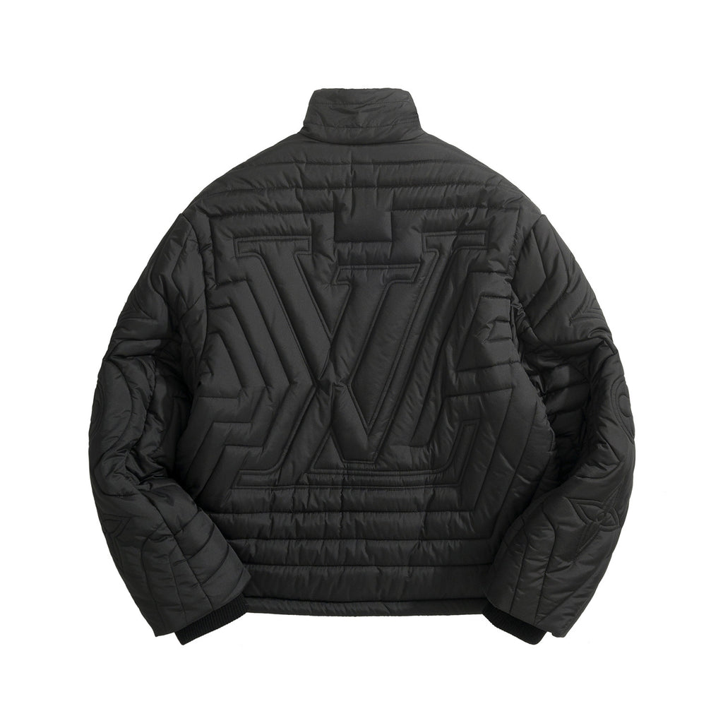 Louis Vuitton Men's and Women's Autumn/Winter Fashion Casual Solid Color Zipper Letter Embroidery Jacket #78377
