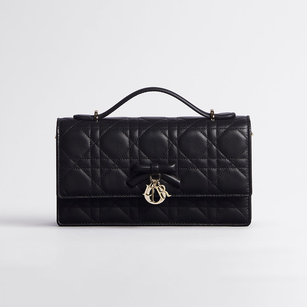 DIOR My Dior Mini Bag Black Cannage Lambskin #383157