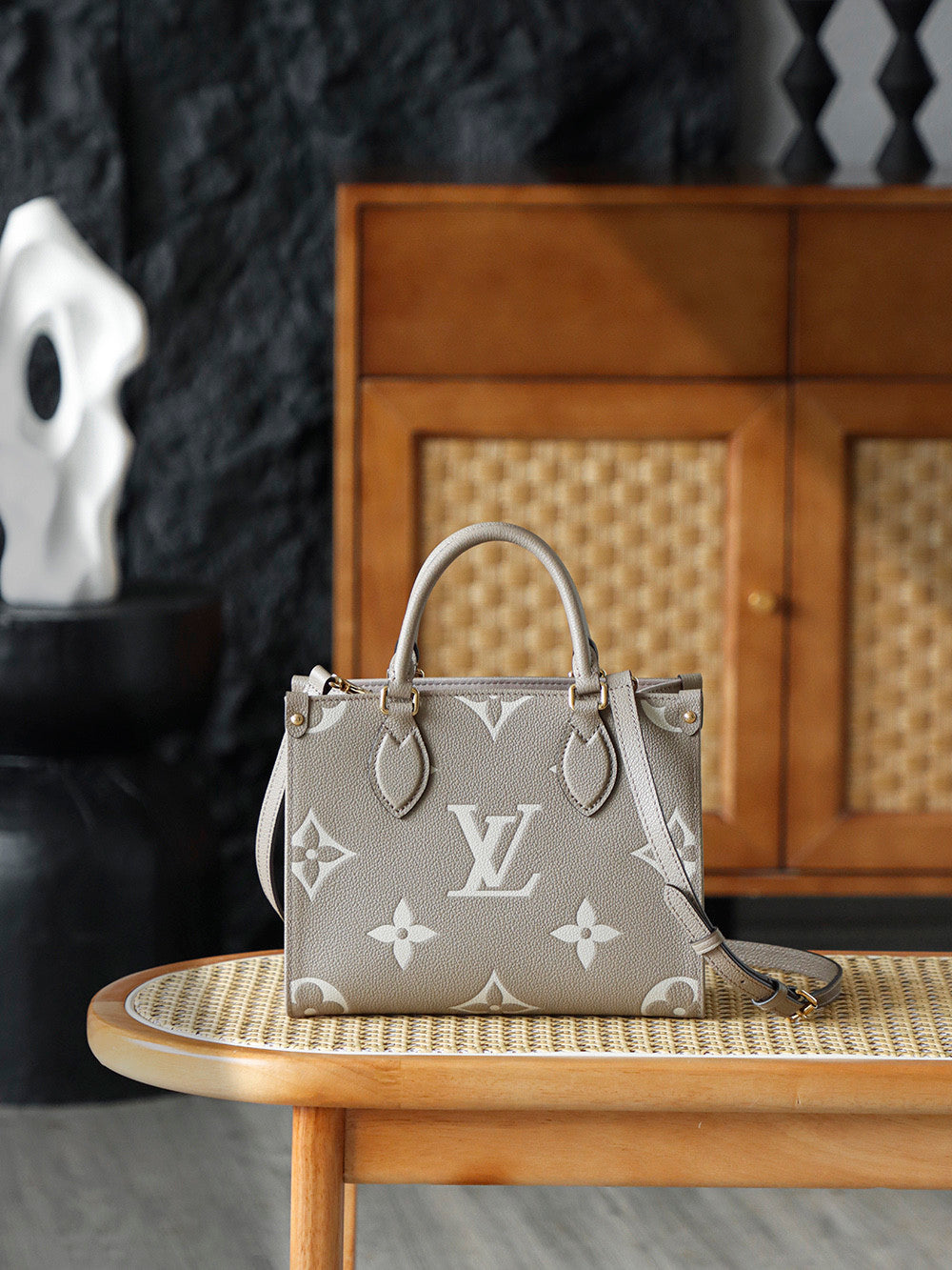 Louis Vuitton OnTheGo PM Bicolor Monogram Empreinte Leather Women's Handbags #333041