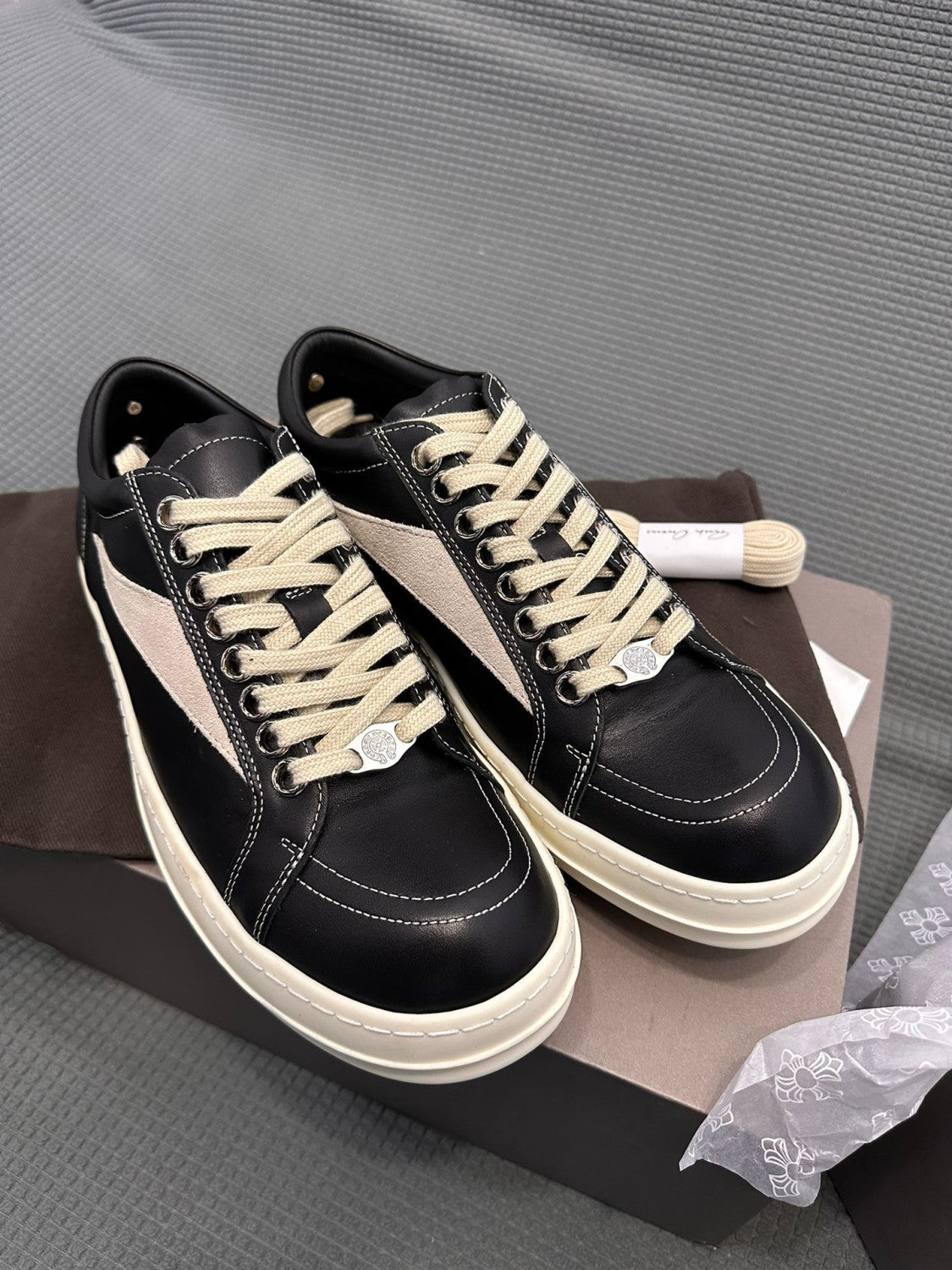 Rick Owens x Chrome Hearts Low Top Casual Shoes #336915