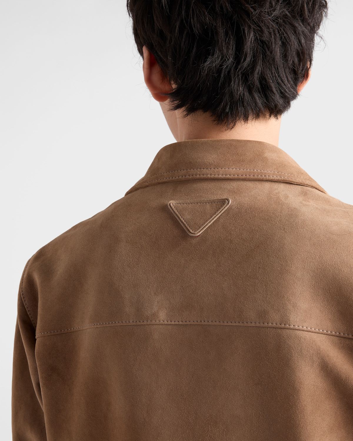 PRADA Men's 25FW Stone Suede Bomber Jacket #333461