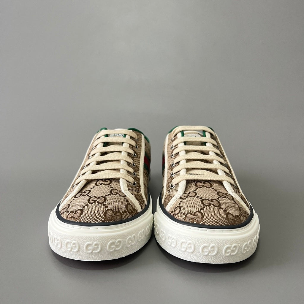 GUCCI Women's Gucci Tennis 1977 Sneaker in Beige Ebony Original GG Canvas #379374