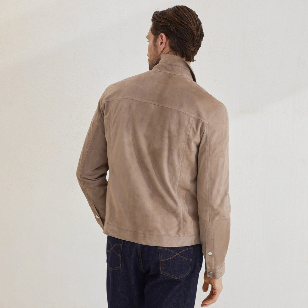 Brunello Cucinelli Men's Spring/Fall Fashion Casual Solid-Color Stand-Up Collar Single-Breasted Jacket #78845