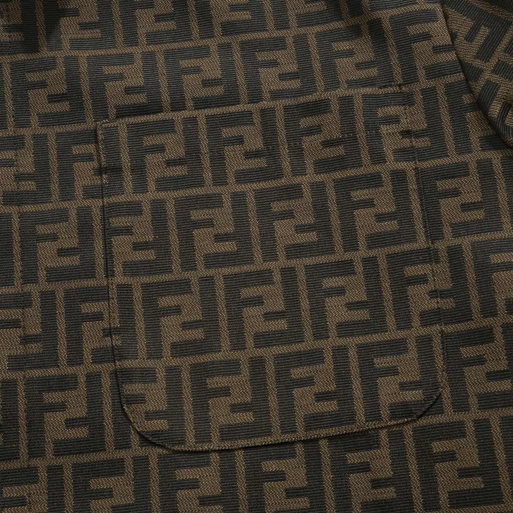 Fendi Men's Autumn Logo Printed Single Breasted Lapel Jacket #97492