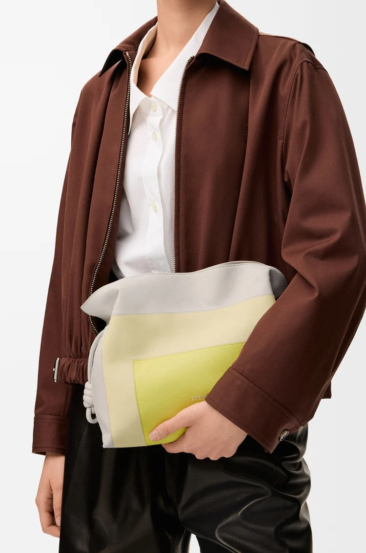 Loewe Medium Napa Leather Flamenco Clutch Loewe X Josef And Anni Albers Collection Fashion-forward Soft-leather Crossbody Bag Lady #195465