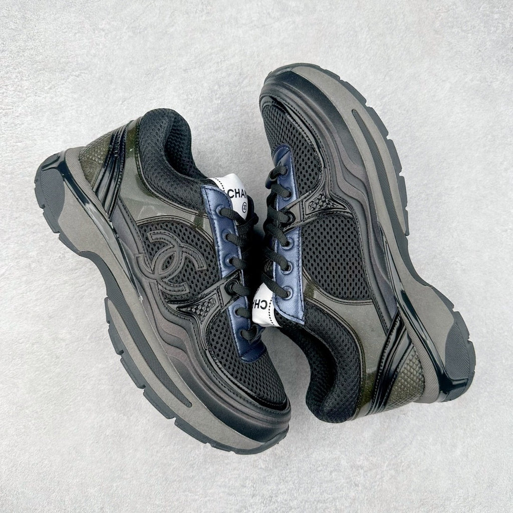 Chanel Women's Early Spring Vacation Clash Breathable Mesh Fashion Sneakers Trendy Logo Strappy Casual Shoes Sole Thickness:3.5cm #81435